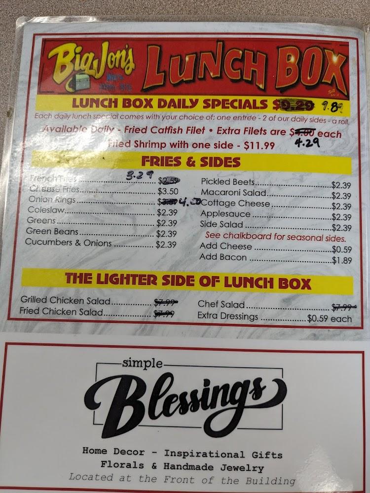 Big Jon's Lunch Box Menu image 3